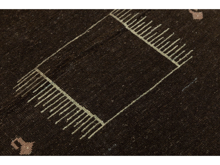 Modern Gabbeh Wool Rug 3 X 6