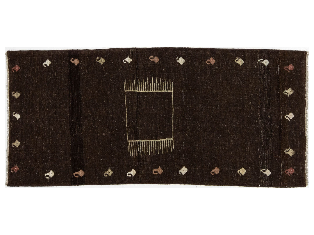 Modern Gabbeh Wool Rug 3 X 6