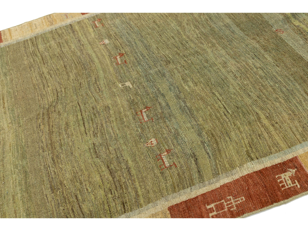 Modern Gabbeh Wool Rug 5 X 7