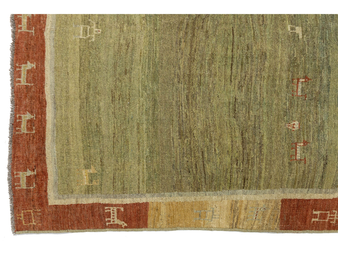 Modern Gabbeh Wool Rug 5 X 7