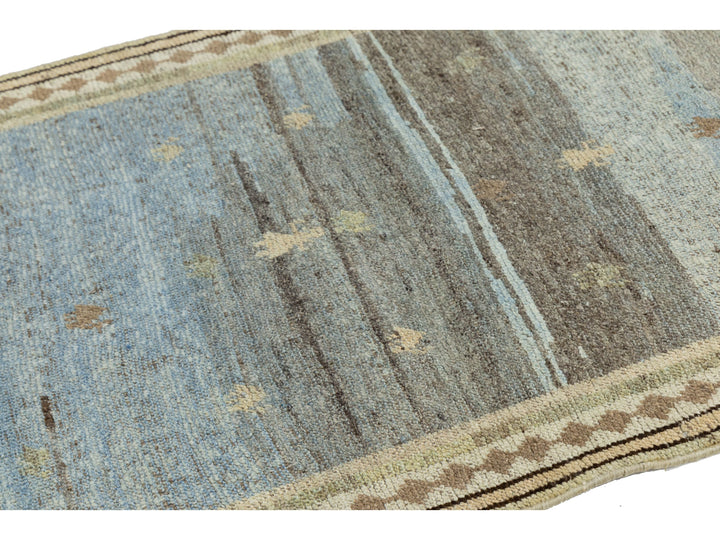 Modern Gabbeh Wool Rug 3 X 7