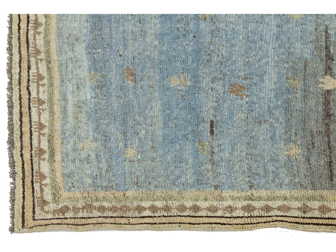 Modern Gabbeh Wool Rug 3 X 7