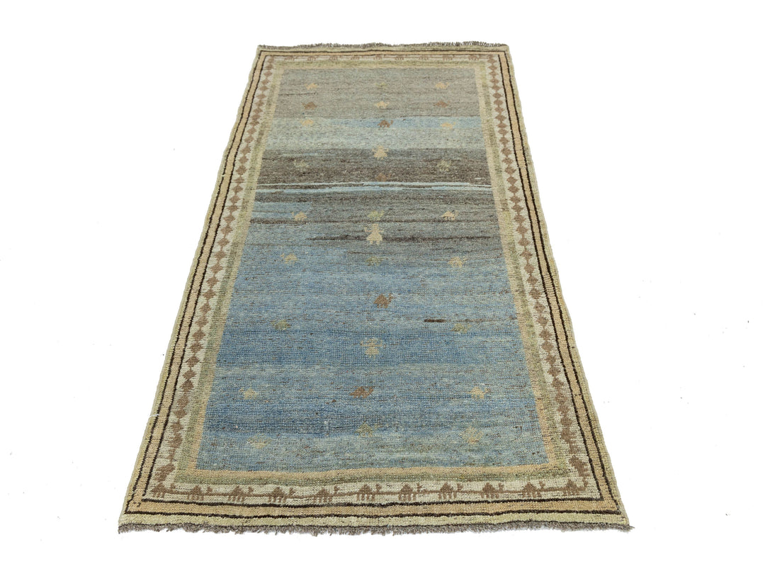 Modern Gabbeh Wool Rug 3 X 7