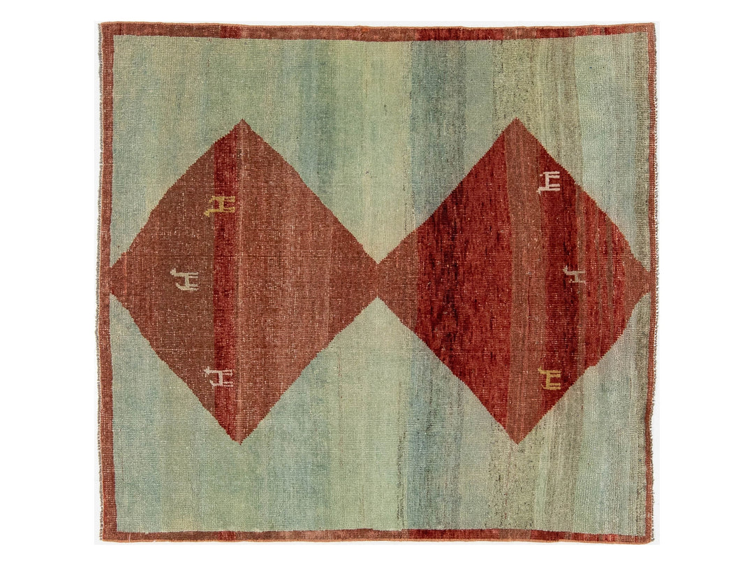 Modern Gabbeh Wool Rug 5 X 5