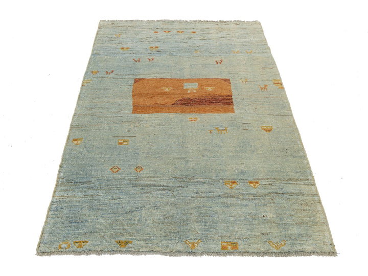 Modern Gabbeh Wool Rug 4 X 6