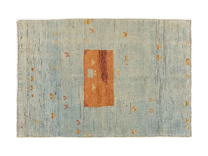 Modern Gabbeh Wool Rug 4 X 6