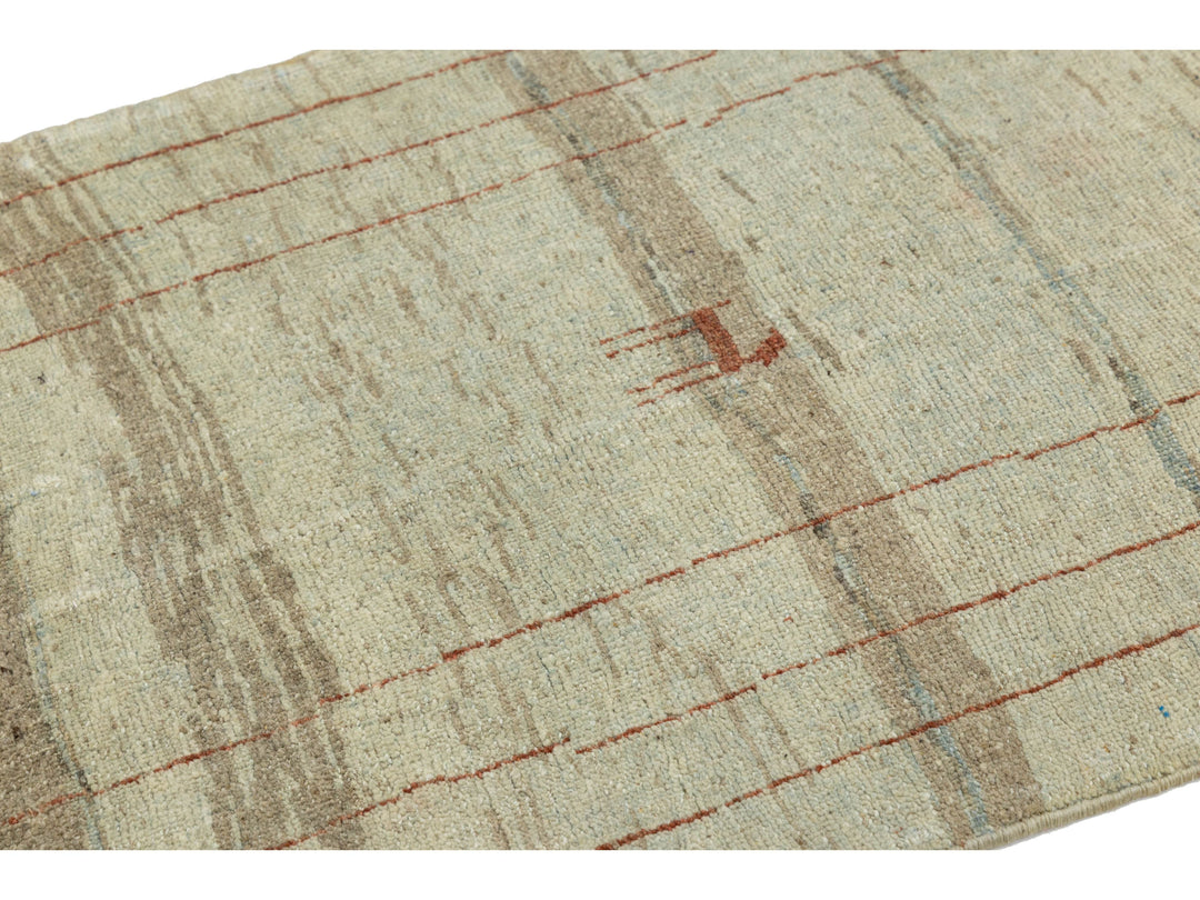 Modern Gabbeh Wool Runner 3 X 10