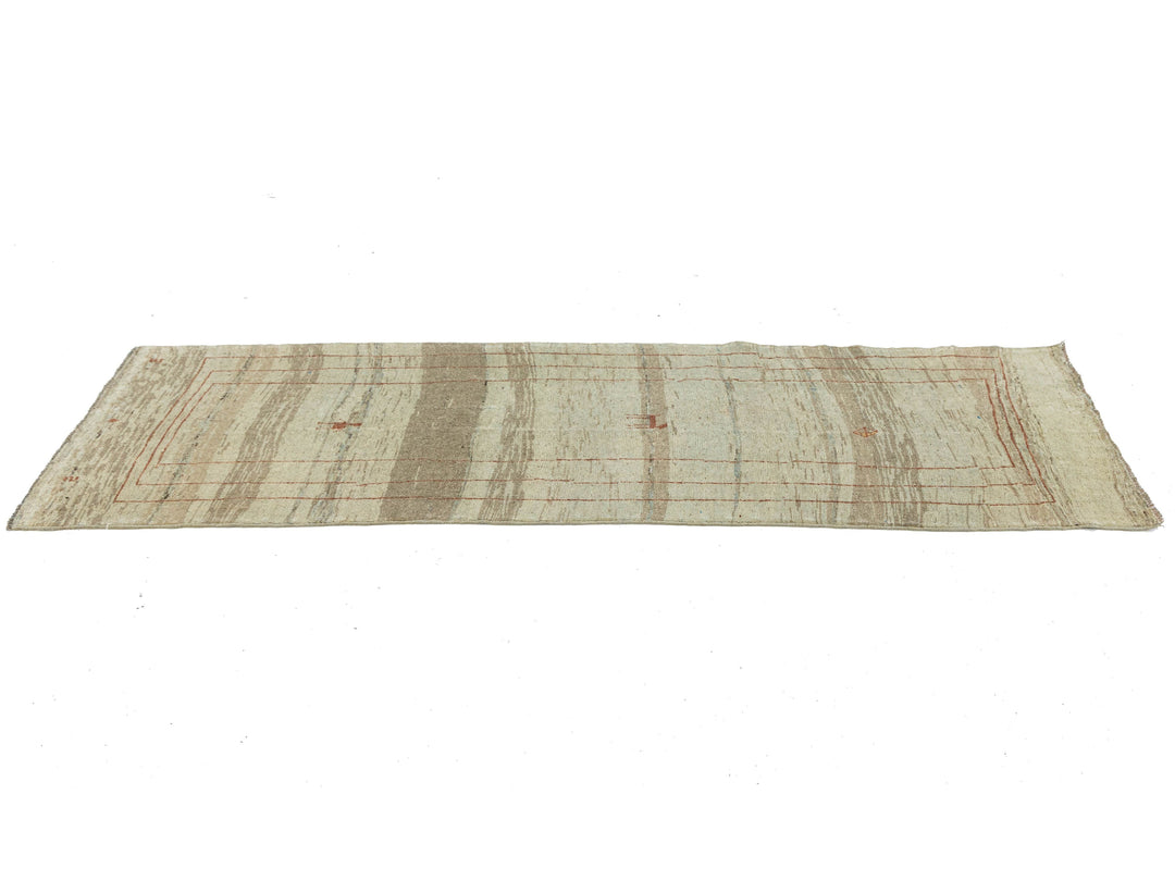 Modern Gabbeh Wool Runner 3 X 10