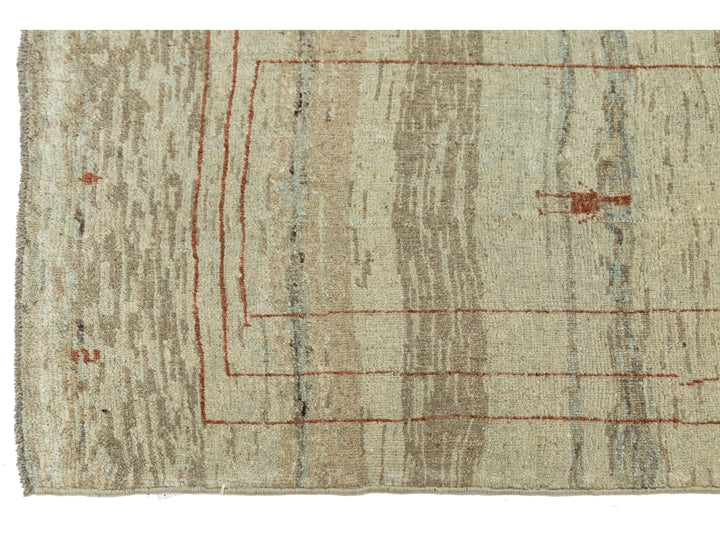 Modern Gabbeh Wool Runner 3 X 10