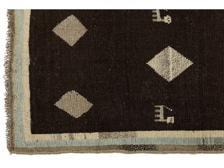 Modern Gabbeh Wool Runner 3 X 10