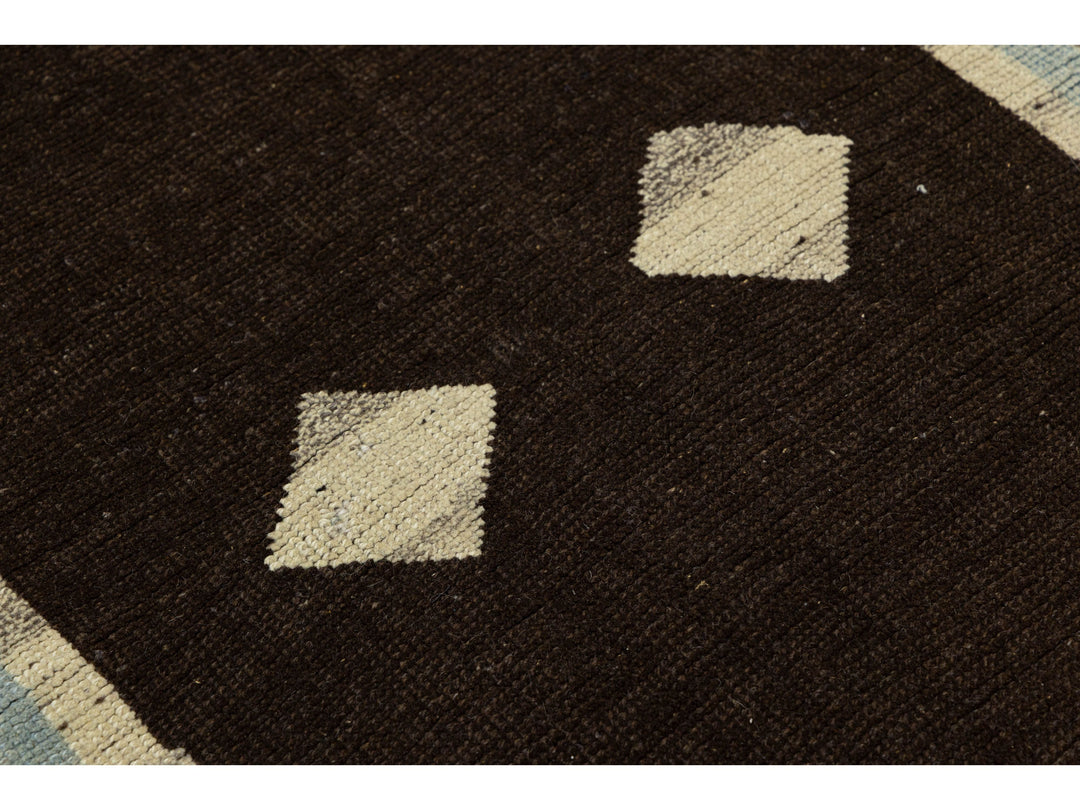 Modern Gabbeh Wool Runner 3 X 10