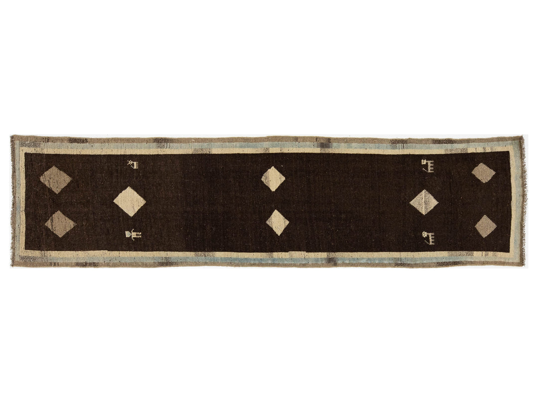 Modern Gabbeh Wool Runner 3 X 10