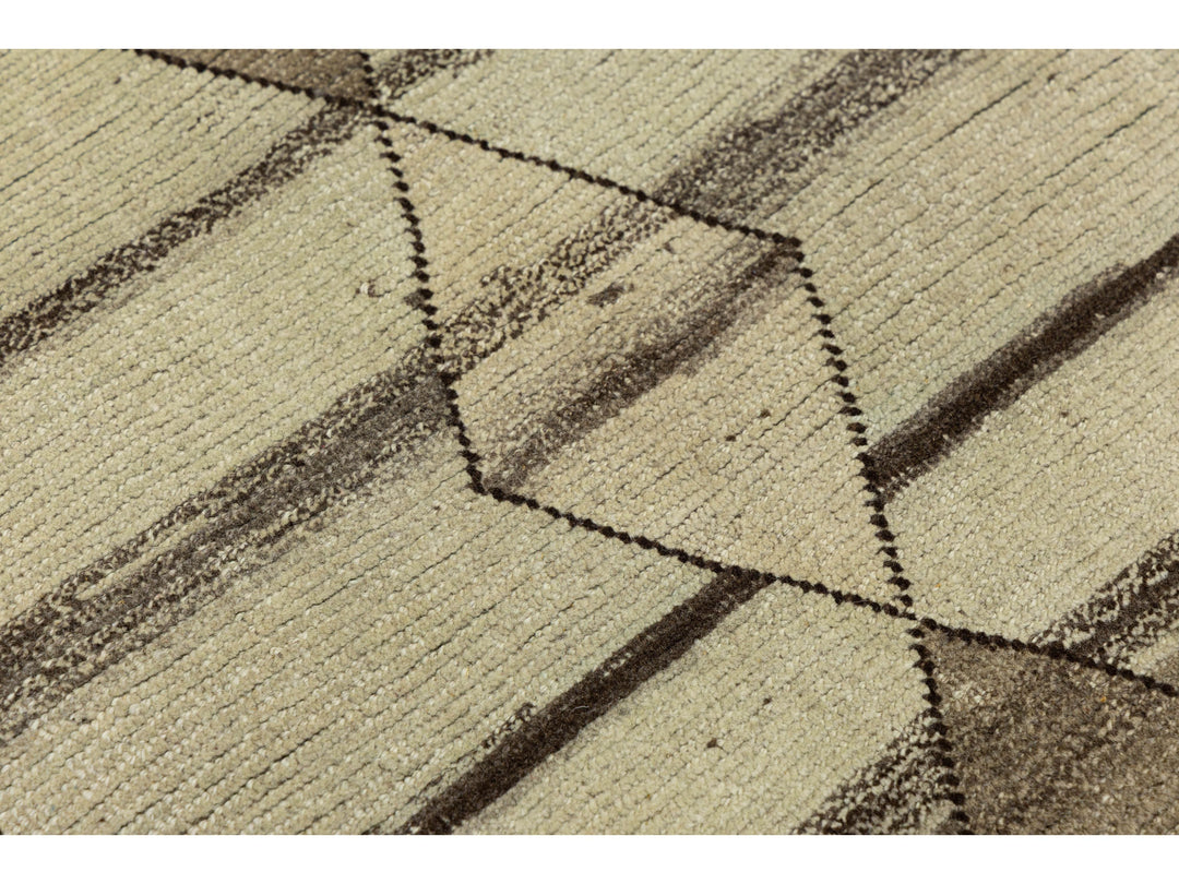 Modern Gabbeh Wool Runner 3 X 10