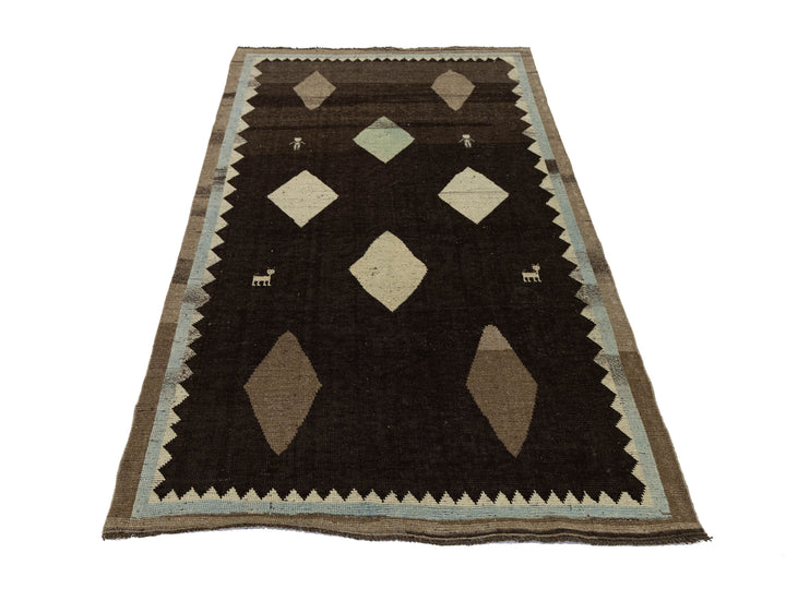 Modern Gabbeh Wool Rug 4 X 7