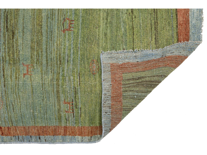 Modern Gabbeh Wool Runner 3 X 11