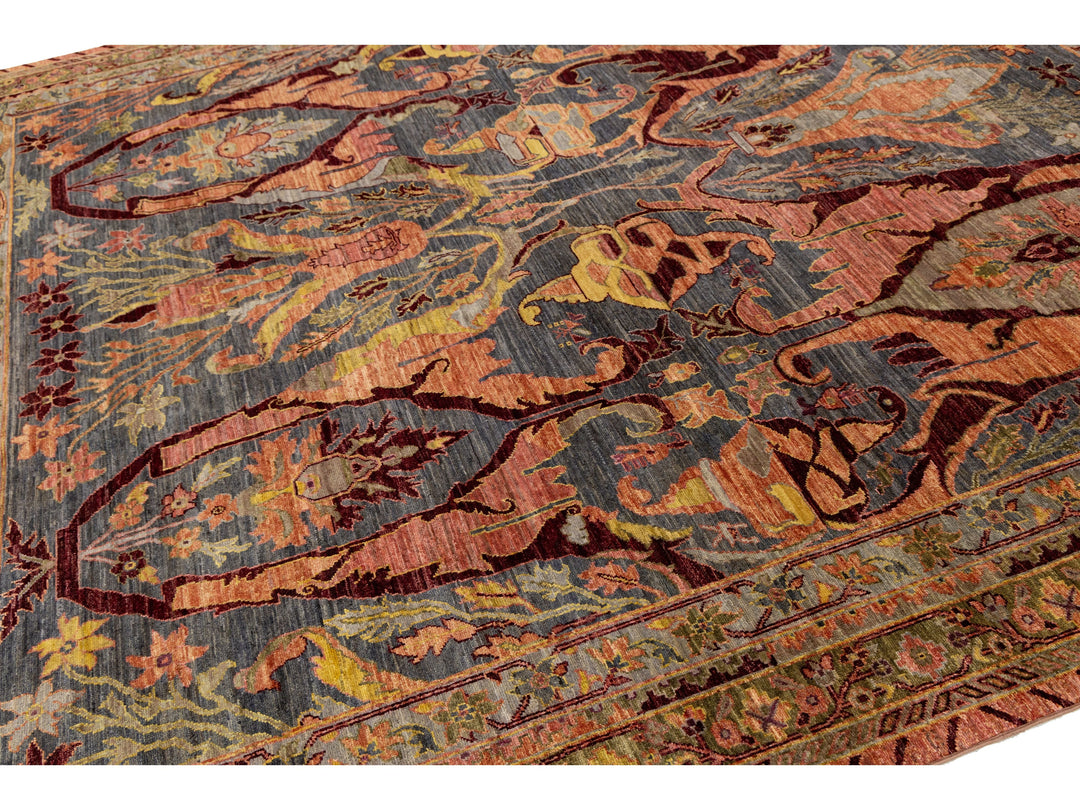 Antique Bidjar Wool Rug 9 X 12