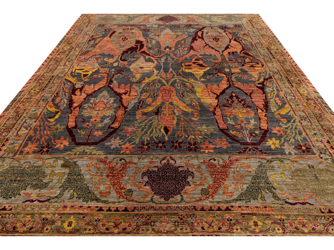 Antique Bidjar Wool Rug 9 X 12