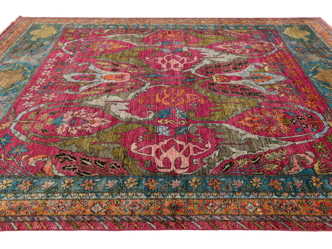 Antique Bidjar Wool Rug 9 X 12