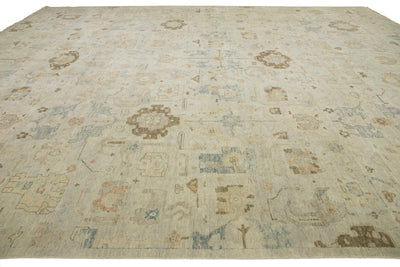 Modern Artisan Indian Wool Rug 15 X 19