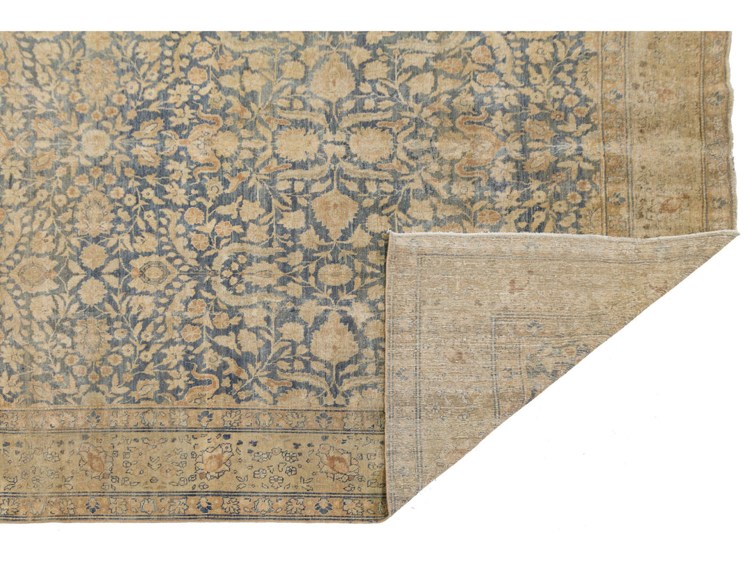Antique Tabriz Wool Rug 9 X 12