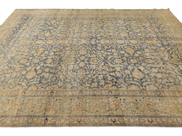 Antique Tabriz Wool Rug 9 X 12