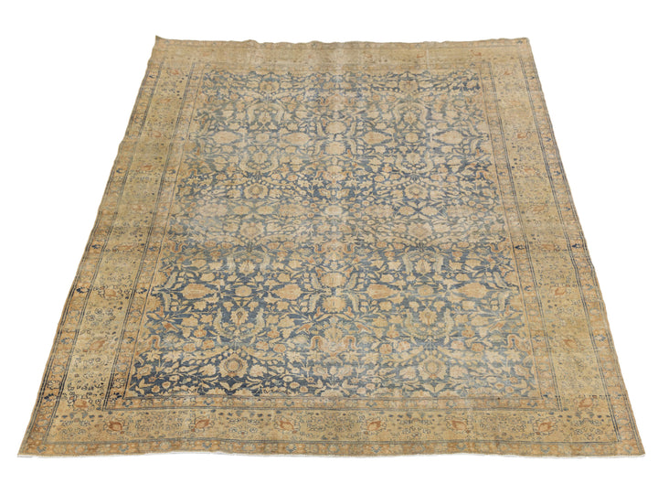 Antique Tabriz Wool Rug 9 X 12