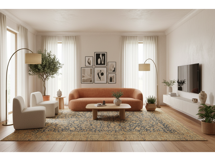 Antique Tabriz Wool Rug 9 X 12