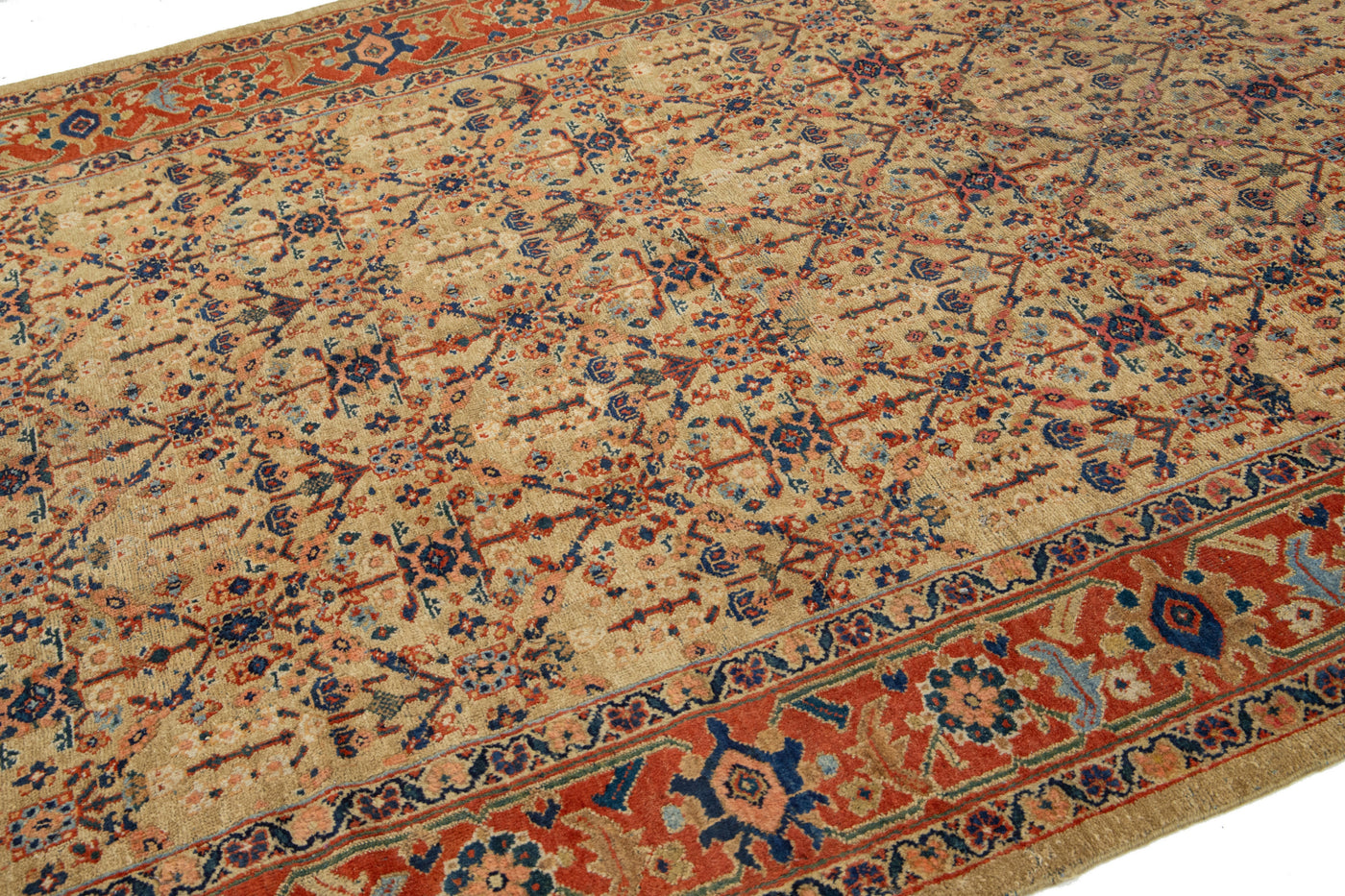 Antique Persian Mahal Wool Rug 7 X 11