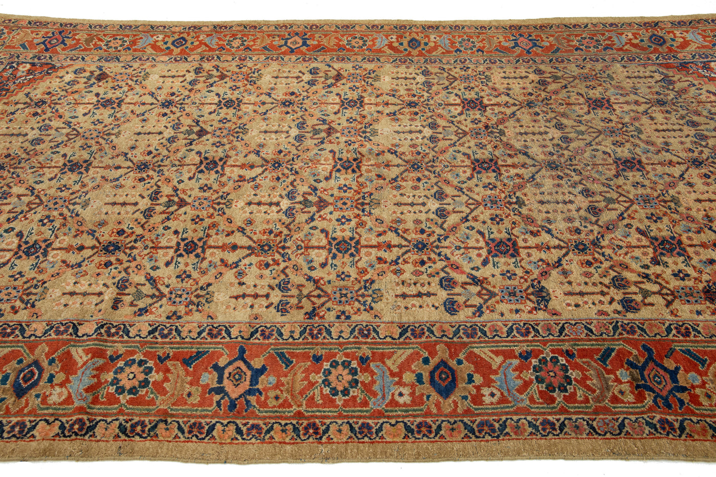 Antique Persian Mahal Wool Rug 7 X 11