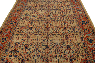 Antique Persian Mahal Wool Rug 7 X 11