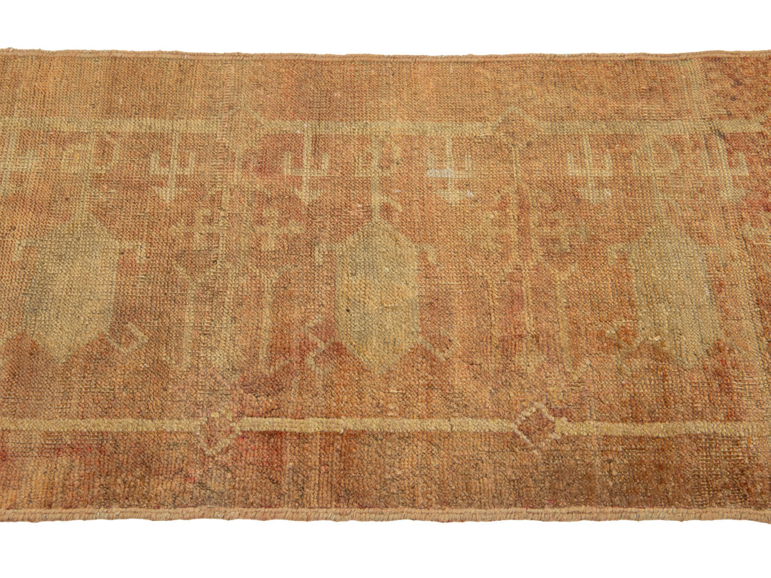 Vintage Turkish Anatolian Wool Runner Rug 2 X 7