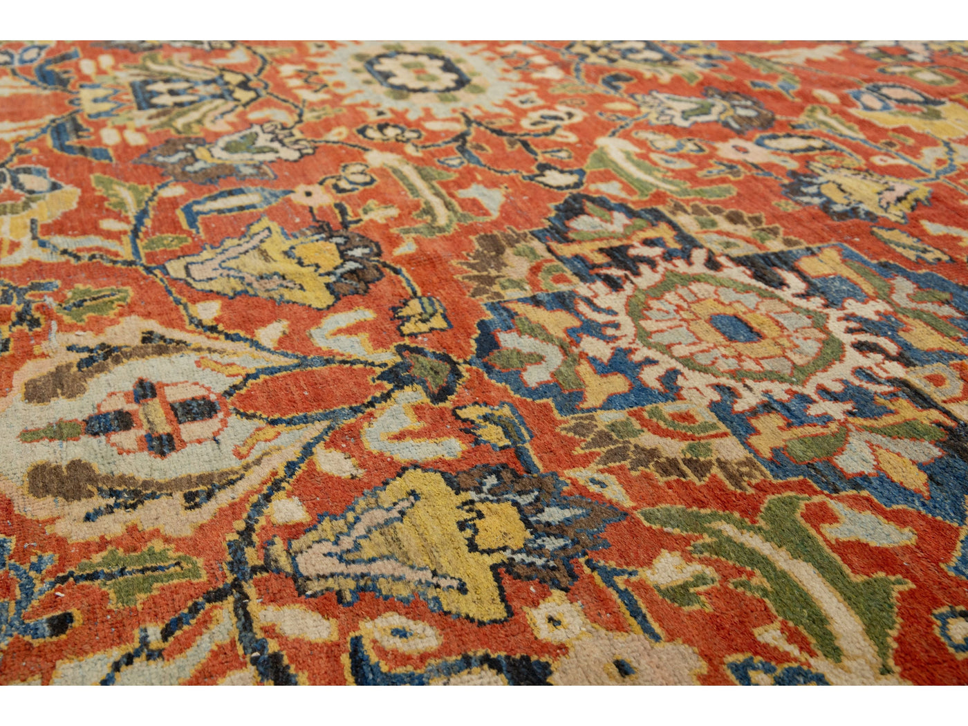 Antique Persian Mahal Wool Rug 14 X 21