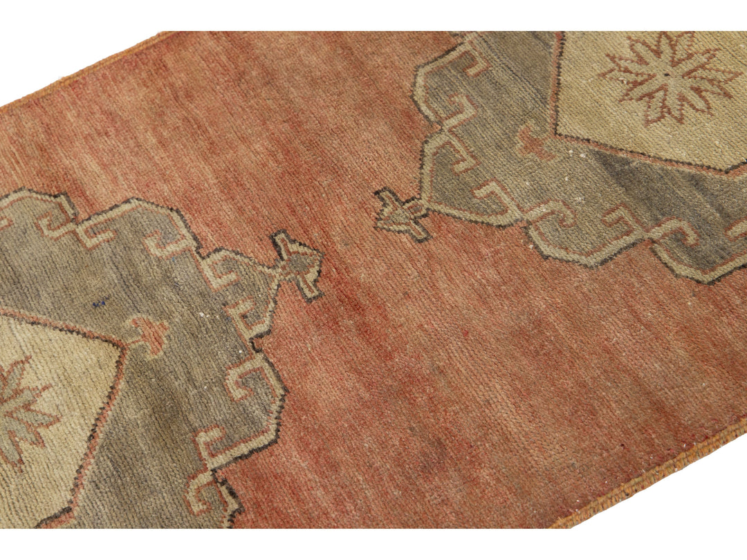 Vintage Turkish Anatolian Wool Runner Rug 3 X 8