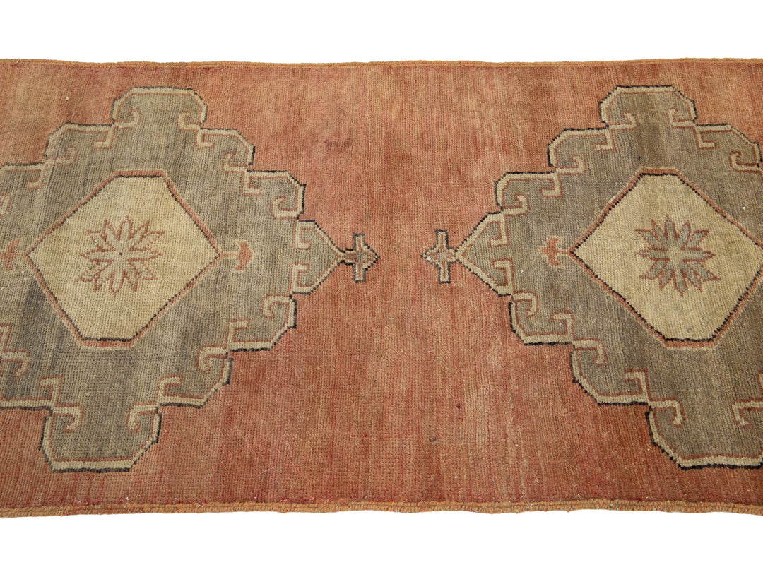 Vintage Turkish Anatolian Wool Runner Rug 3 X 8