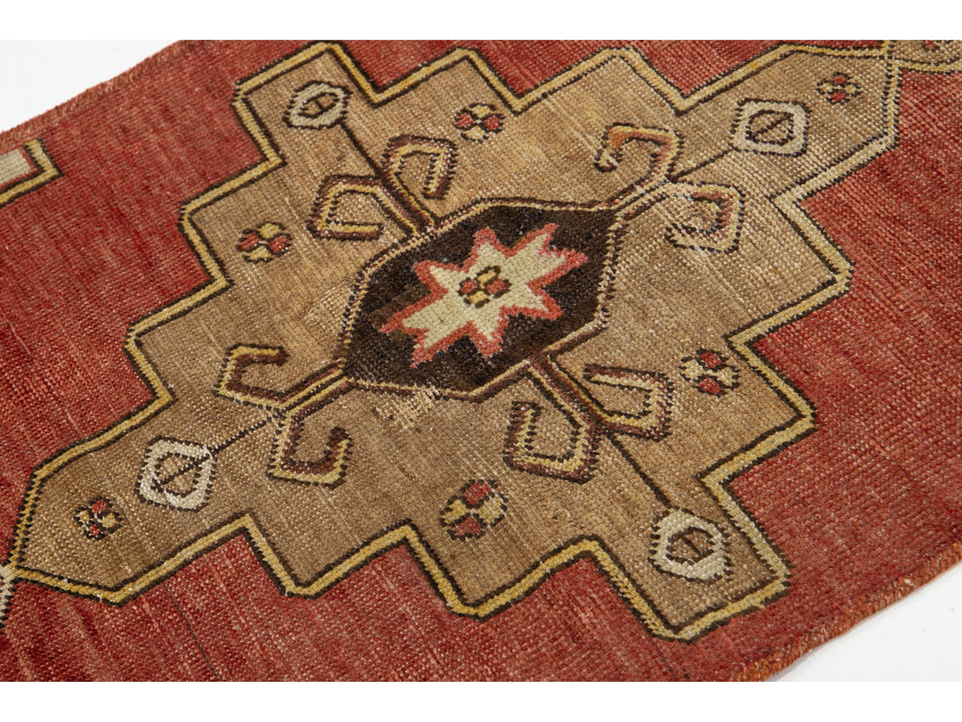 Vintage Turkish Anatolian Wool Runner Rug 3 X 7