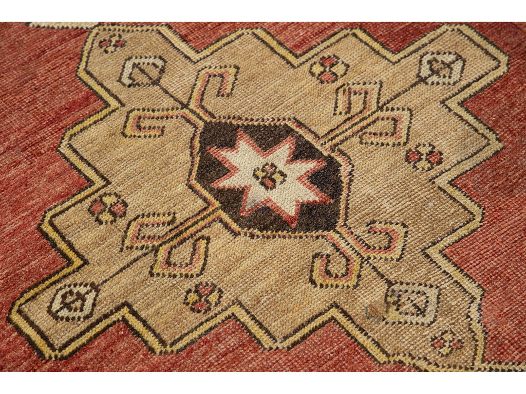 Vintage Turkish Anatolian Wool Runner Rug 3 X 7