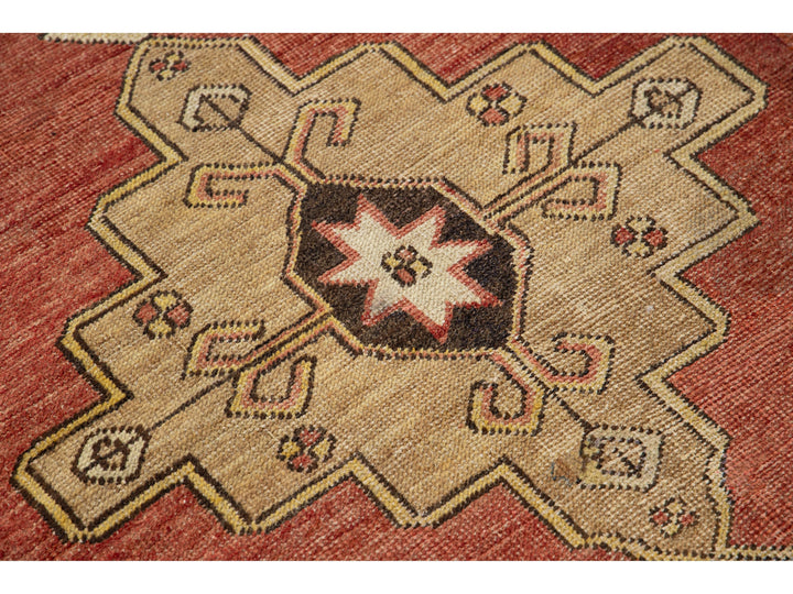 Vintage Turkish Anatolian Wool Runner Rug 3 X 7