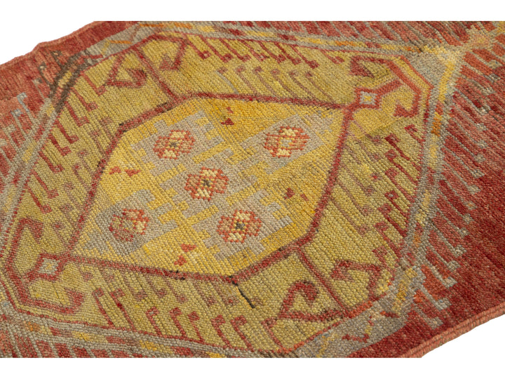 Vintage Turkish Anatolian Wool Runner Rug 3 X 7