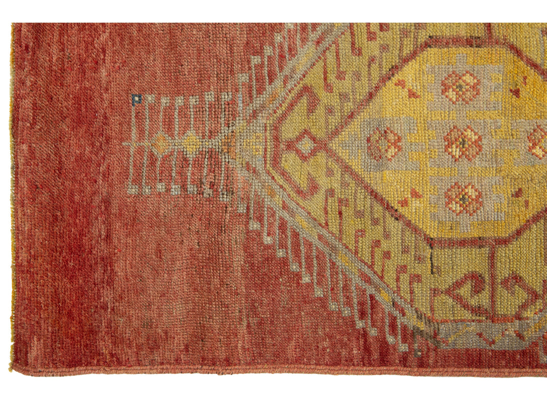 Vintage Turkish Anatolian Wool Runner Rug 3 X 7