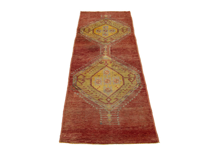 Vintage Turkish Anatolian Wool Runner Rug 3 X 7