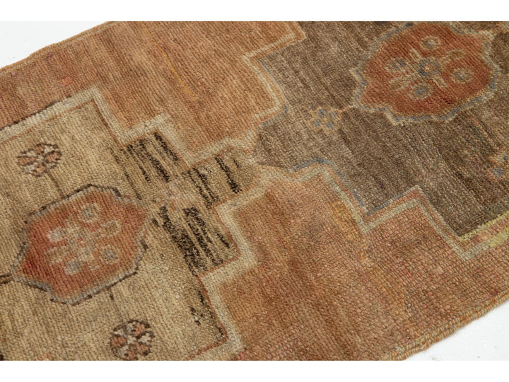 Vintage Turkish Anatolian Wool Runner Rug 2 X 7