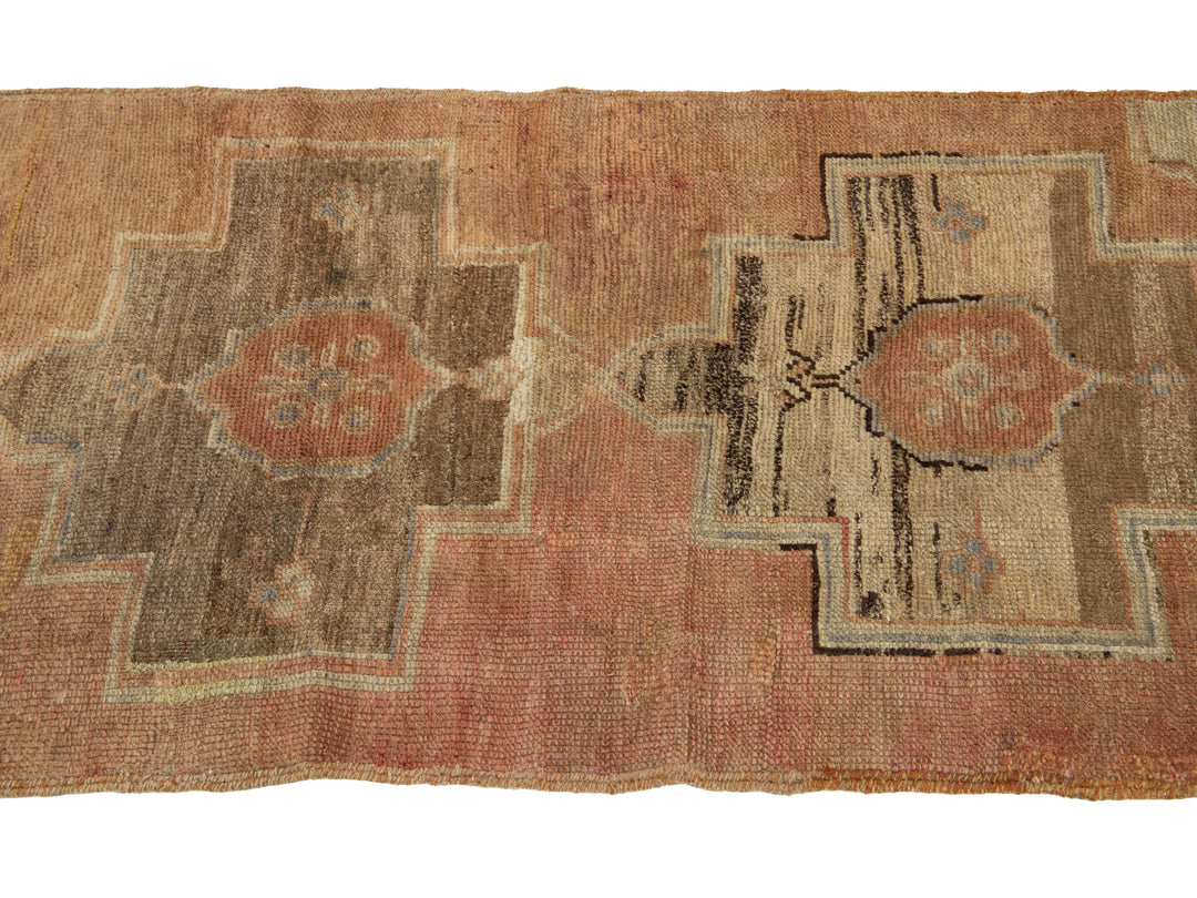 Vintage Turkish Anatolian Wool Runner Rug 2 X 7