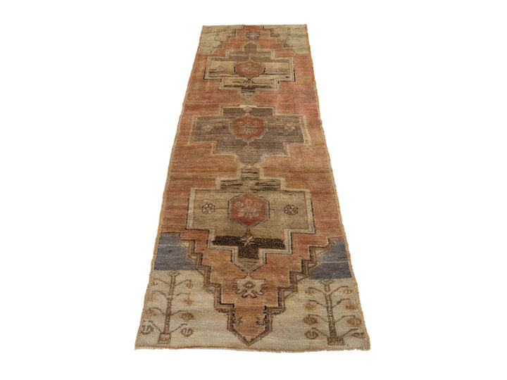 Vintage Turkish Anatolian Wool Runner Rug 2 X 7