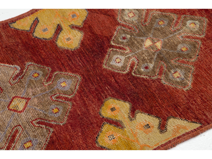 Vintage Turkish Anatolian Wool Runner Rug 2 X 7