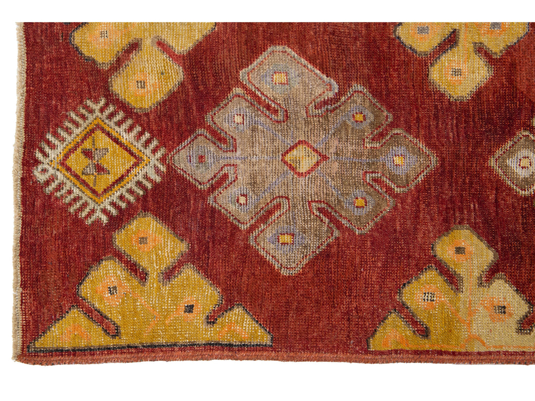 Vintage Turkish Anatolian Wool Runner Rug 2 X 7