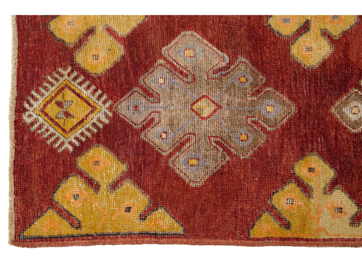 Vintage Turkish Anatolian Wool Runner Rug 2 X 7