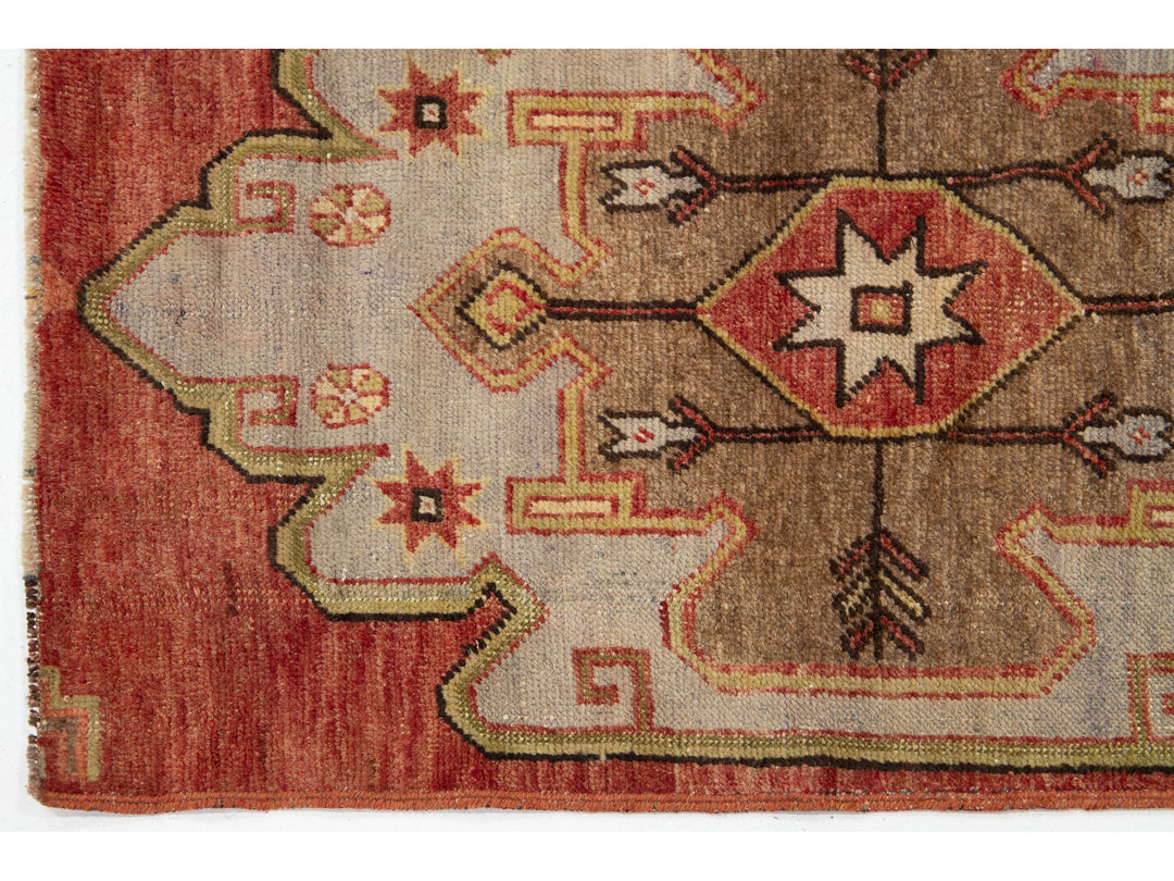 Vintage Turkish Anatolian Wool Runner Rug 2 X 7