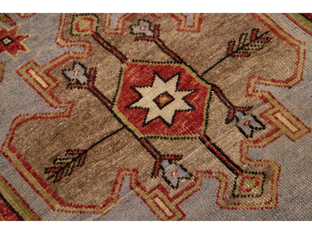 Vintage Turkish Anatolian Wool Runner Rug 2 X 7