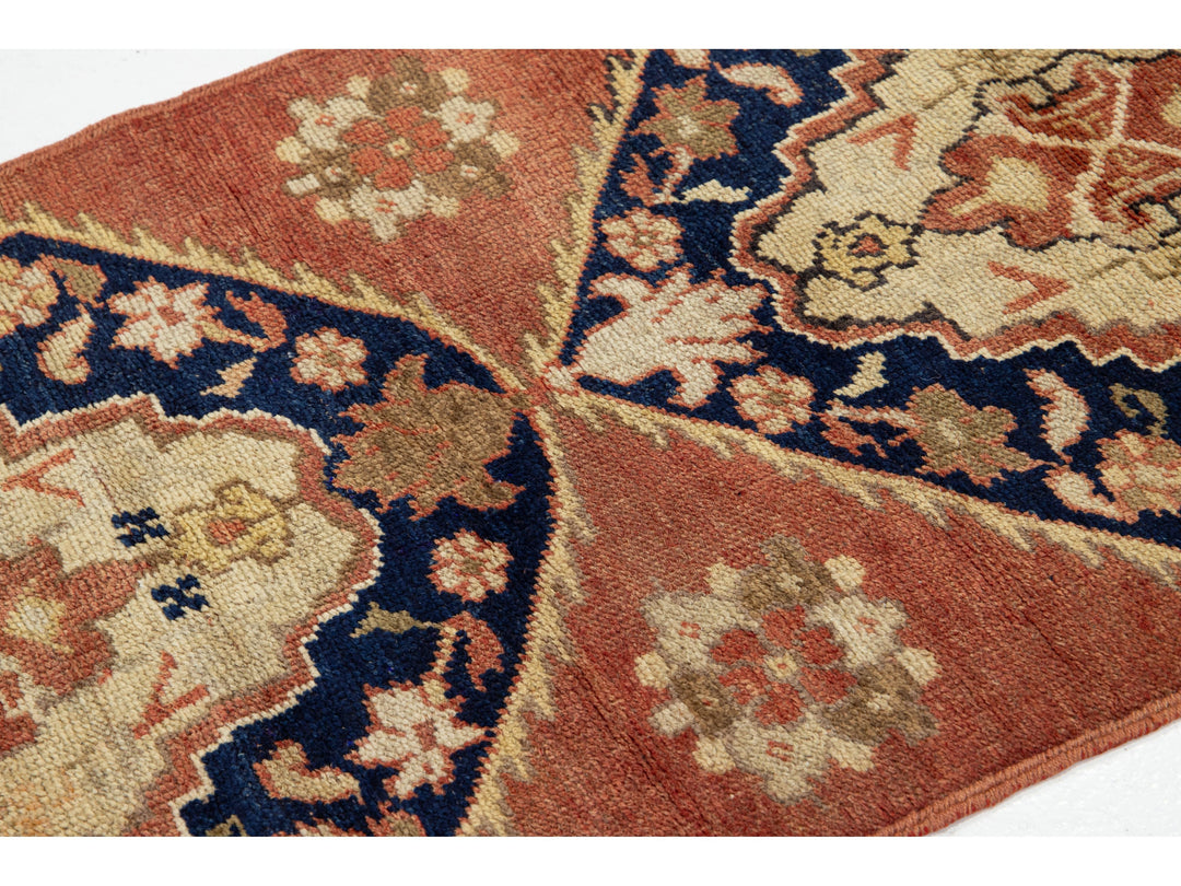 Vintage Turkish Anatolian Wool Runner Rug 3 X 8