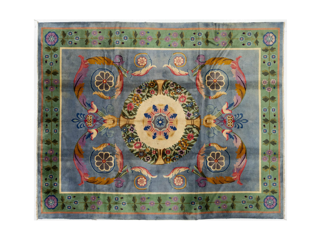Antique Art Deco Chinese Rug 9 X 11